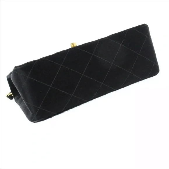 💜CHANEL Mini Matelasse Chain Shoulder Crossbody Bag Satin - Picture 5 of 12